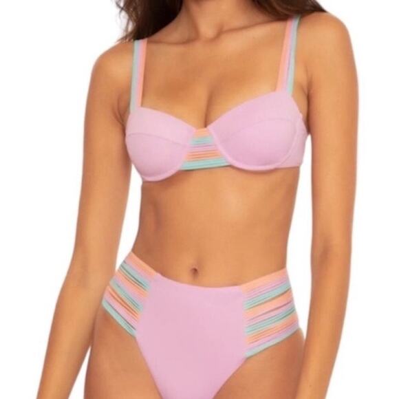 Isabella Rose Lavender Lucca Bikini Top Sz S NWT - Picture 7 of 12